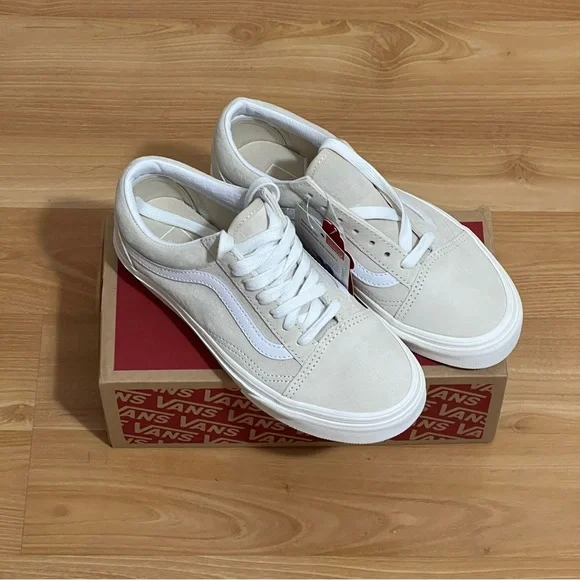Vans Old Skool suede sneakers in cream unisex - Picture 2 of 4